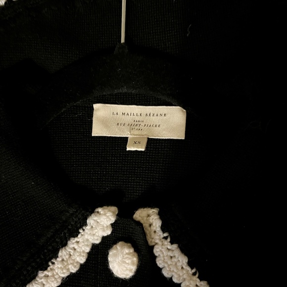 Sezane Bettany Black/Ecru Size XS - Picture 6 of 7